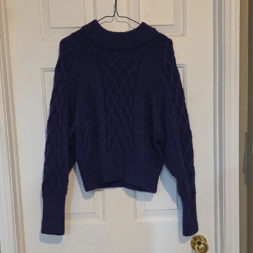 H&M Purple Chunky Cable Knit Sweater - Picture 2 of 7
